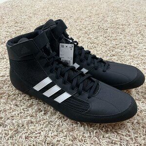 Adidas HVC 2 Wrestling Shoes Black/White AQ3325, Men’s Size 15 (New)